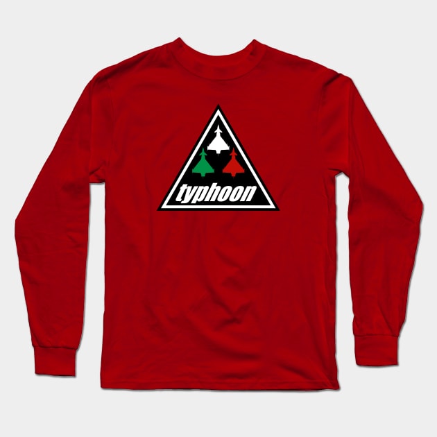 Italian Eurofighter Typhoon Patch Long Sleeve T-Shirt by Tailgunnerstudios